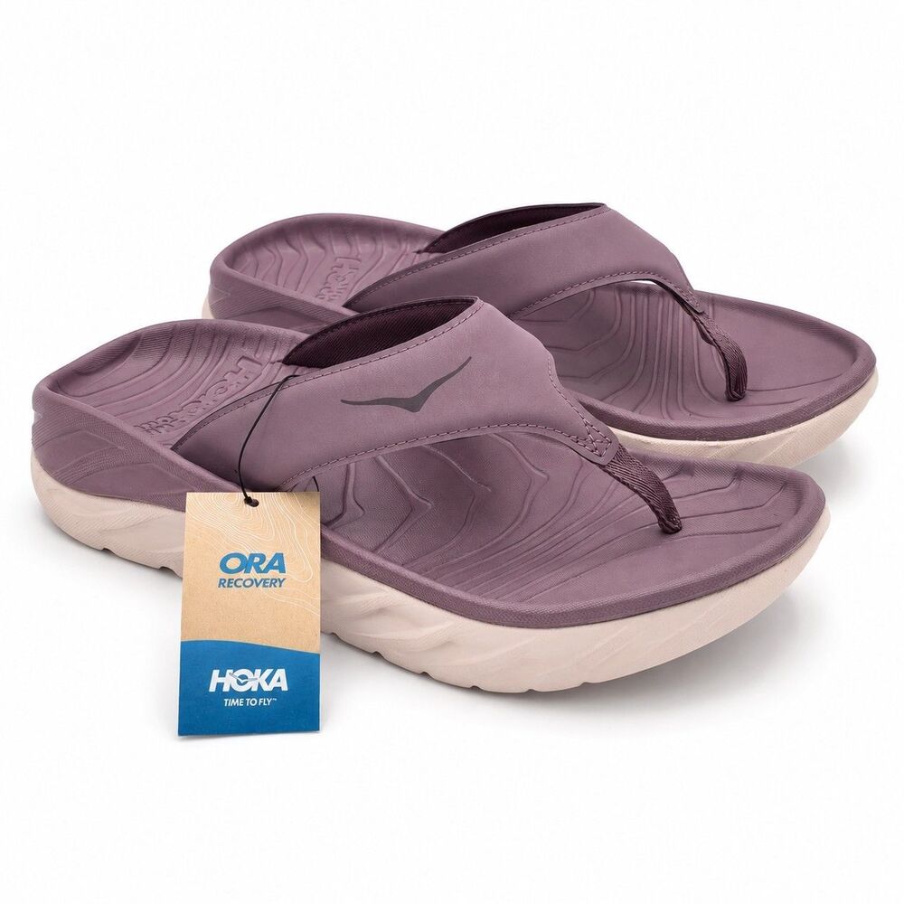 HOKA Ora Recovery Flip Sandals Wistful Mauve Peach Whip Women's 9 1117910 WMPW